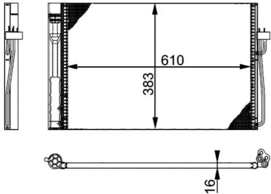 Kondensator, Klimaanlage MAHLE AC 345 000P Bild Kondensator, Klimaanlage MAHLE AC 345 000P