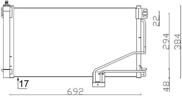 Kondensator, Klimaanlage MAHLE AC 347 001S