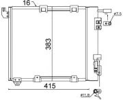 Kondensator, Klimaanlage MAHLE AC 349 000S