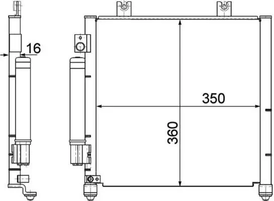 Kondensator, Klimaanlage MAHLE AC 353 000P Bild Kondensator, Klimaanlage MAHLE AC 353 000P