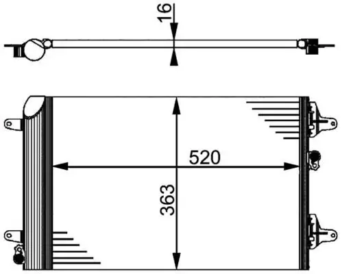 Kondensator, Klimaanlage MAHLE AC 358 000P Bild Kondensator, Klimaanlage MAHLE AC 358 000P