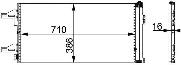 Kondensator, Klimaanlage MAHLE AC 363 000P