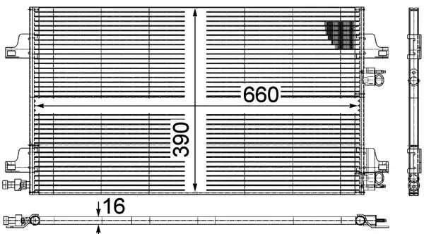 Kondensator, Klimaanlage MAHLE AC 366 000P