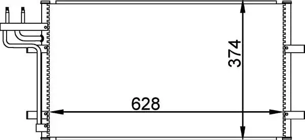 Kondensator, Klimaanlage MAHLE AC 374 000P