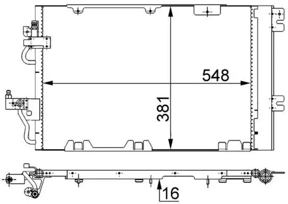 Kondensator, Klimaanlage MAHLE AC 375 000S