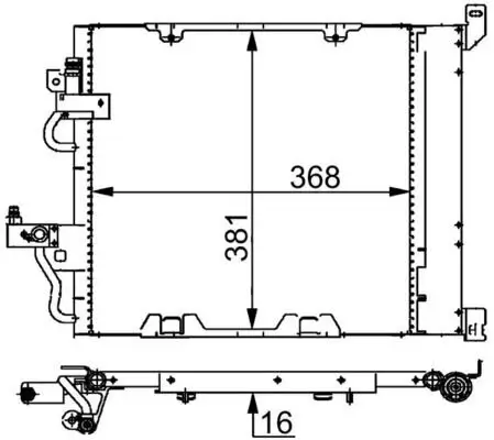 Kondensator, Klimaanlage MAHLE AC 376 000S