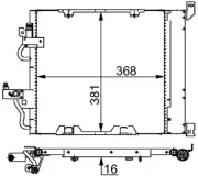 Kondensator, Klimaanlage MAHLE AC 376 000S