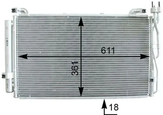 Kondensator, Klimaanlage MAHLE AC 392 000P Bild Kondensator, Klimaanlage MAHLE AC 392 000P