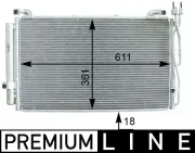 Kondensator, Klimaanlage MAHLE AC 392 000P