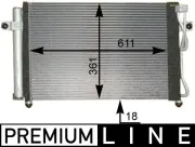 Kondensator, Klimaanlage MAHLE AC 394 000P