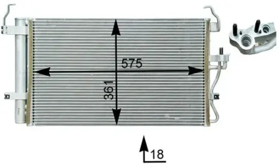 Kondensator, Klimaanlage MAHLE AC 398 000P Bild Kondensator, Klimaanlage MAHLE AC 398 000P