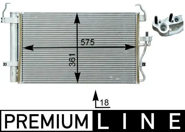 Kondensator, Klimaanlage MAHLE AC 398 000P