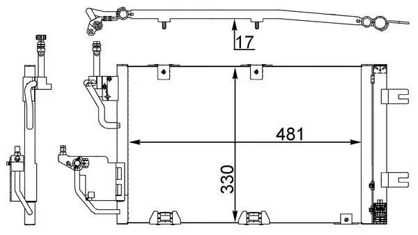 Kondensator, Klimaanlage MAHLE AC 400 000S