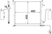 Kondensator, Klimaanlage MAHLE AC 408 000S