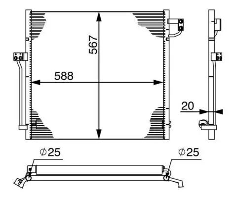 Kondensator, Klimaanlage MAHLE AC 41 000S