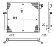 Kondensator, Klimaanlage MAHLE AC 41 000S