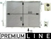 Kondensator, Klimaanlage MAHLE AC 429 000P