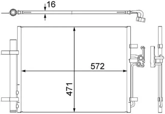 Kondensator, Klimaanlage MAHLE AC 441 000S Bild Kondensator, Klimaanlage MAHLE AC 441 000S