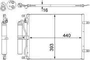 Kondensator, Klimaanlage MAHLE AC 443 000S