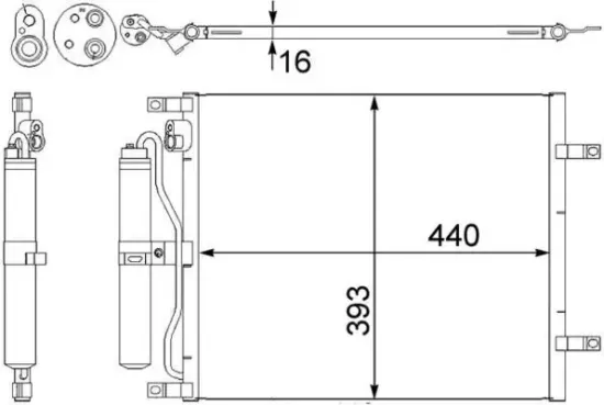 Kondensator, Klimaanlage MAHLE AC 445 000S Bild Kondensator, Klimaanlage MAHLE AC 445 000S