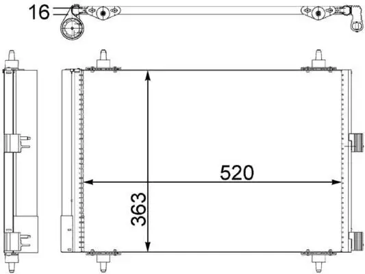 Kondensator, Klimaanlage MAHLE AC 447 000S Bild Kondensator, Klimaanlage MAHLE AC 447 000S