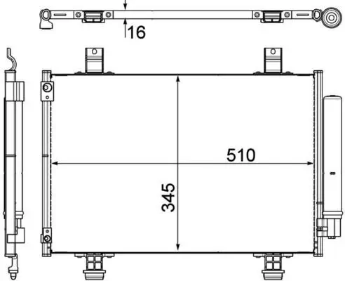 Kondensator, Klimaanlage MAHLE AC 456 000P