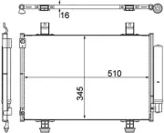 Kondensator, Klimaanlage MAHLE AC 456 000P