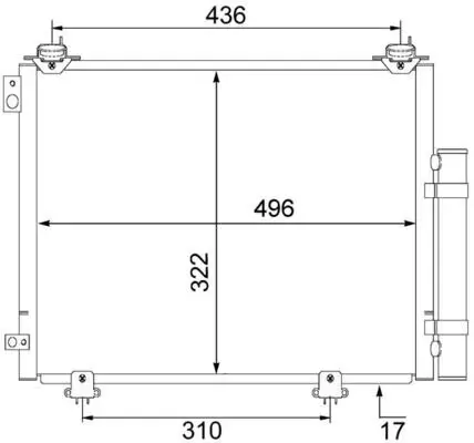 Kondensator, Klimaanlage MAHLE AC 484 000S