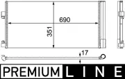 Kondensator, Klimaanlage MAHLE AC 486 000P