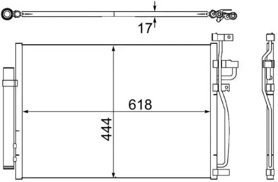 Kondensator, Klimaanlage MAHLE AC 489 000S Bild Kondensator, Klimaanlage MAHLE AC 489 000S