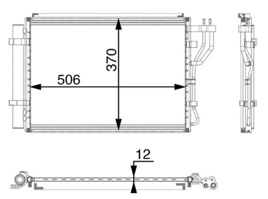 Kondensator, Klimaanlage MAHLE AC 48 000P Bild Kondensator, Klimaanlage MAHLE AC 48 000P