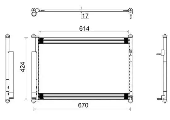 Kondensator, Klimaanlage MAHLE AC 490 000S Bild Kondensator, Klimaanlage MAHLE AC 490 000S