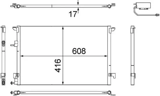 Kondensator, Klimaanlage MAHLE AC 498 000S Bild Kondensator, Klimaanlage MAHLE AC 498 000S