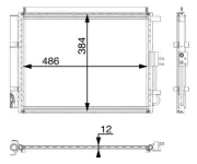 Kondensator, Klimaanlage MAHLE AC 49 000P