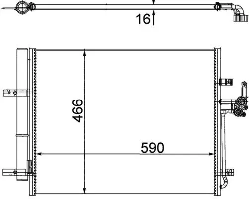 Kondensator, Klimaanlage MAHLE AC 500 000P Bild Kondensator, Klimaanlage MAHLE AC 500 000P