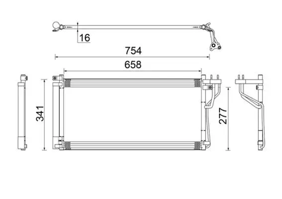 Kondensator, Klimaanlage MAHLE AC 506 000S