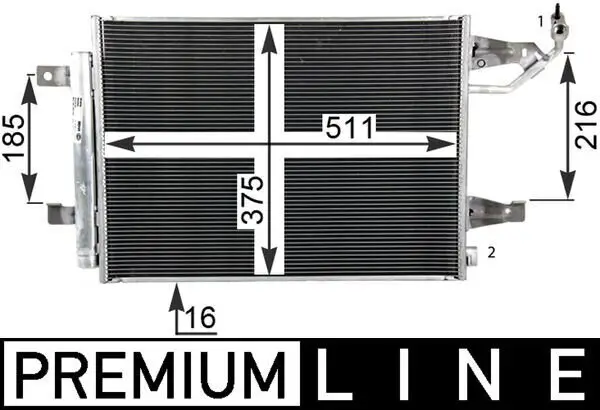 Kondensator, Klimaanlage MAHLE AC 509 000P