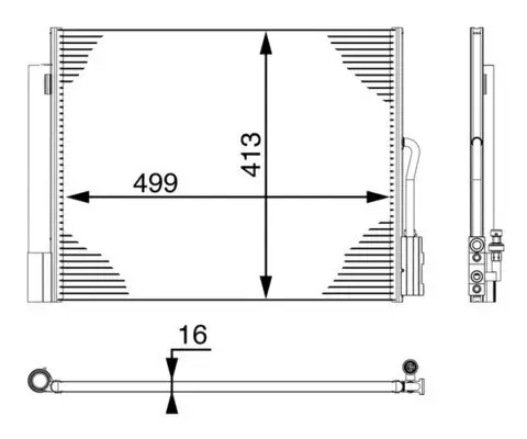 Kondensator, Klimaanlage MAHLE AC 50 000P