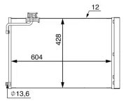 Kondensator, Klimaanlage MAHLE AC 51 000S