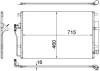 Kondensator, Klimaanlage MAHLE AC 553 001S Bild Kondensator, Klimaanlage MAHLE AC 553 001S