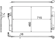 Kondensator, Klimaanlage MAHLE AC 553 001S