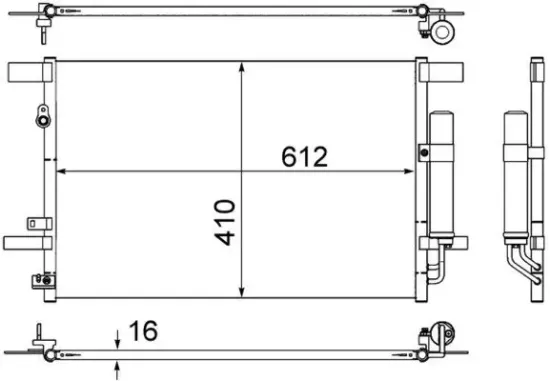 Kondensator, Klimaanlage MAHLE AC 557 000S Bild Kondensator, Klimaanlage MAHLE AC 557 000S