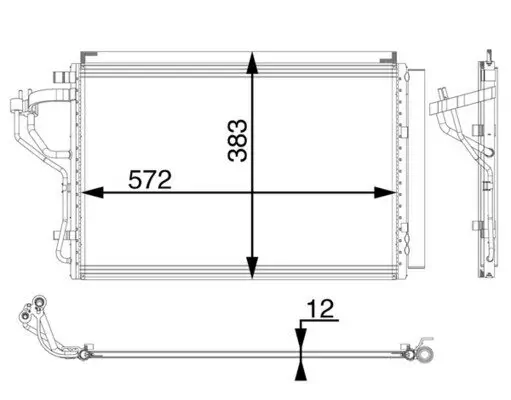 Kondensator, Klimaanlage MAHLE AC 55 000P