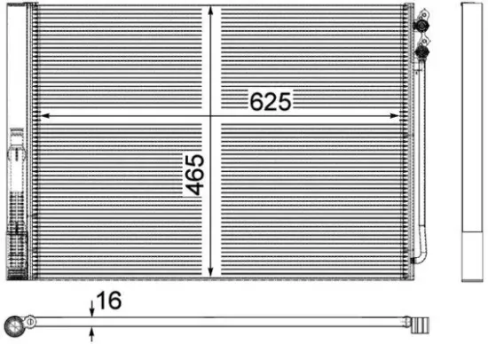 Kondensator, Klimaanlage MAHLE AC 567 000P Bild Kondensator, Klimaanlage MAHLE AC 567 000P