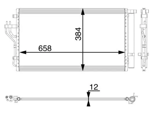 Kondensator, Klimaanlage MAHLE AC 56 000P