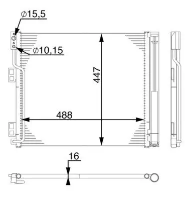 Kondensator, Klimaanlage MAHLE AC 570 000S