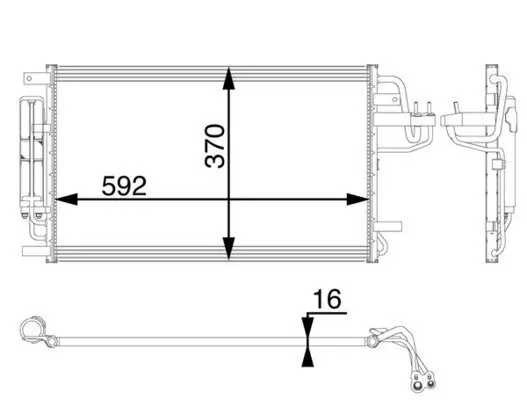Kondensator, Klimaanlage MAHLE AC 57 000P