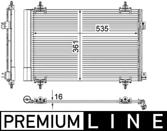 Kondensator, Klimaanlage MAHLE AC 587 000P Bild Kondensator, Klimaanlage MAHLE AC 587 000P