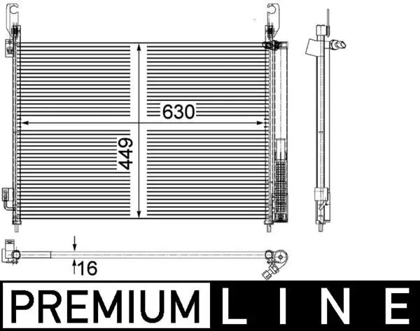 Kondensator, Klimaanlage MAHLE AC 588 000P