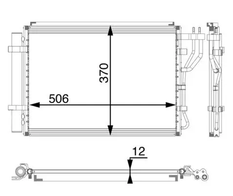 Kondensator, Klimaanlage MAHLE AC 58 000P Bild Kondensator, Klimaanlage MAHLE AC 58 000P